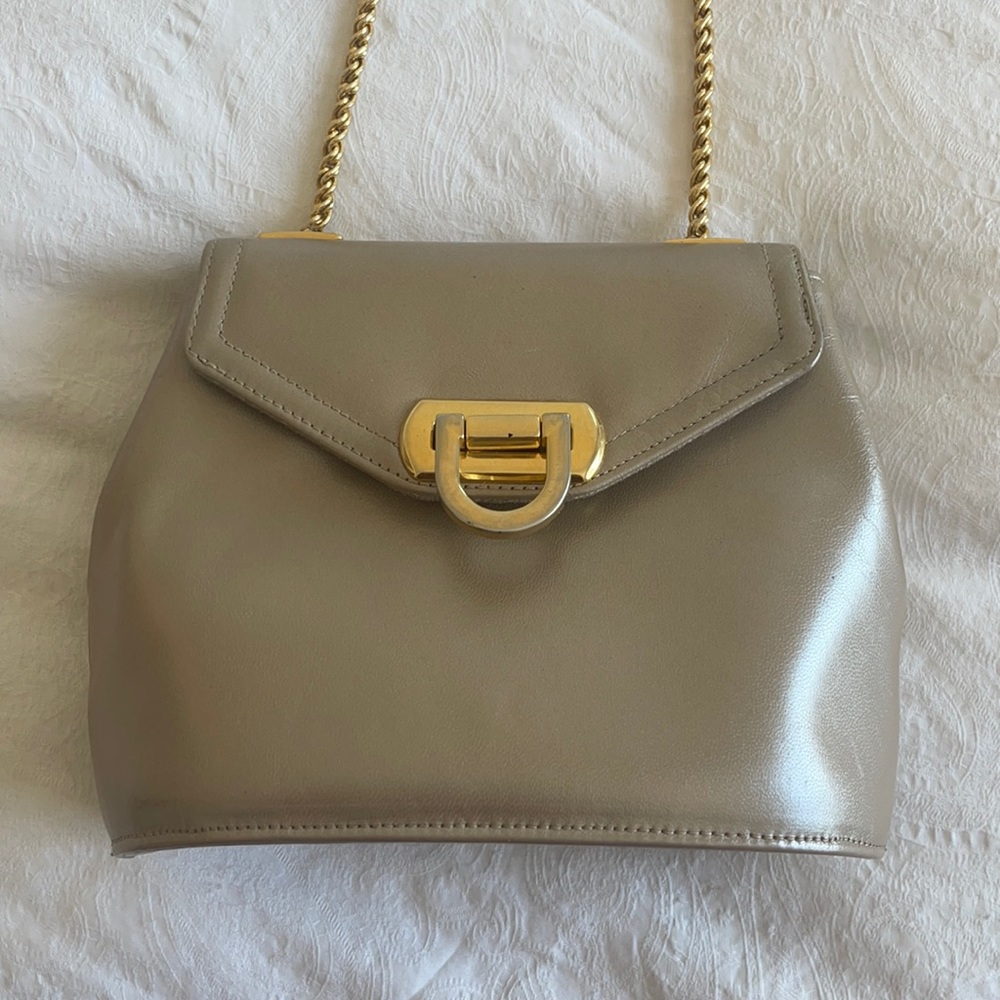 Mini metallic baby pink purse